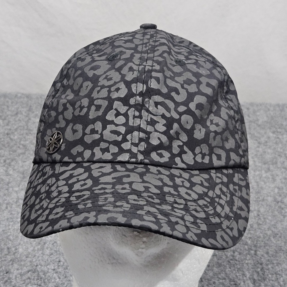 Gaiam Performance Cap Womens OSFM Black Leopard Print Nylon Yoga Athleisure Hat